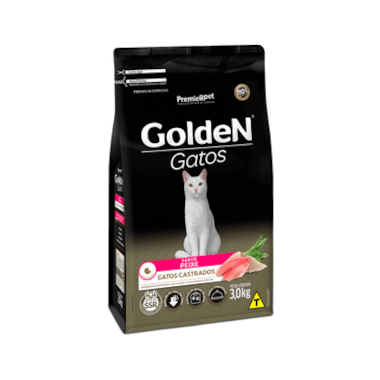 Ração Golden Fórmula Peixe Gatos Castrados 3kg