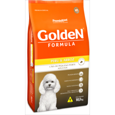 Ração Golden Formula Peru Arroz Cães Adultos Raças Pequenas 10,1kg