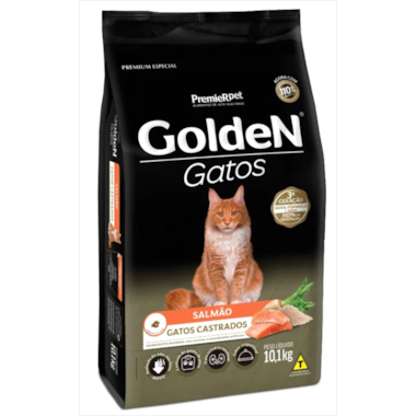 Ração Golden Formula Salmão Gatos Adultos Castrados 10,1kg