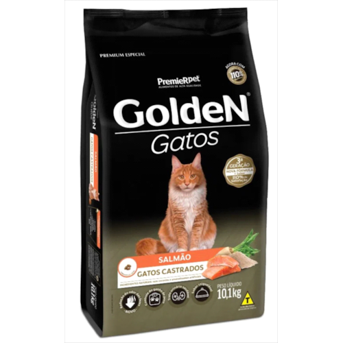 Ração Golden Formula Salmão Gatos Adultos Castrados 10,1kg