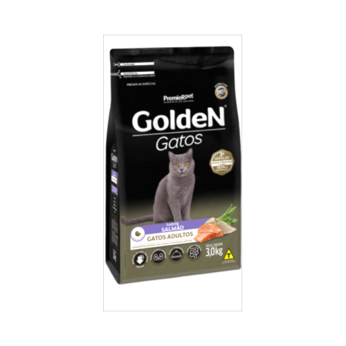 Ração Golden Salmão Gatos Adultos 3kg
