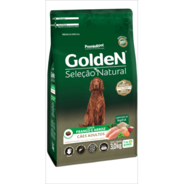 Ração Golden Seleção Natural Cães Adultos 3kg