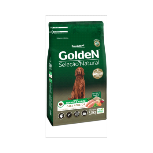 Ração Golden Seleção Natural Cães Adultos 3kg