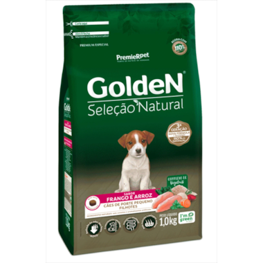Ração Golden Seleção Natural Cães Filhotes Raças Pequenas 1kg