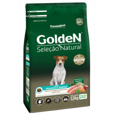 Ração Golden Seleção Natural Frango Cães Adultos Raças Pequenas 1kg