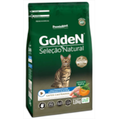 Ração Golden Seleção Natural Frango e Abobora Gatos Adultos Castrados 1kg