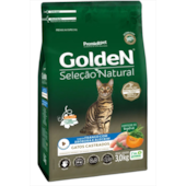 Ração Golden Seleção Natural Frango e Abobora Gatos Adultos Castrados 3kg