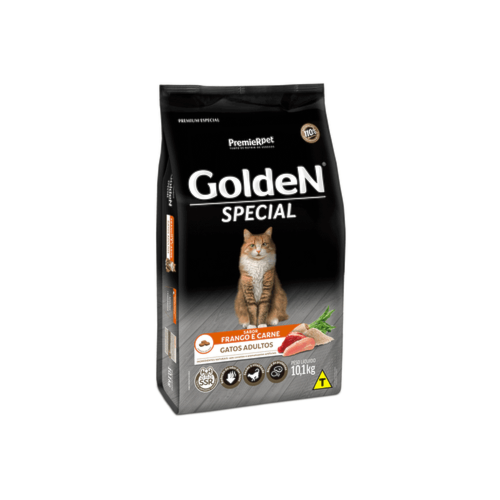Ração Golden Special Frango e Carne Gatos Adultos 10,1kg