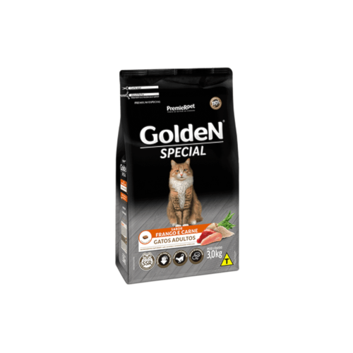 Ração Golden Special Frango e Carne Gatos Adultos 3kg