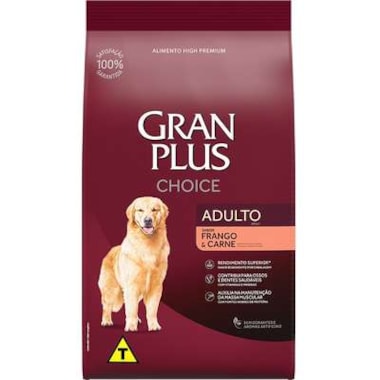 Ração Gran Plus Choice Frango e Carne Cães Adultos 20kg