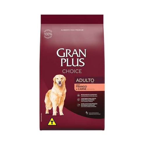 Ração Gran Plus Choice Frango e Carne Cães Adultos 20kg