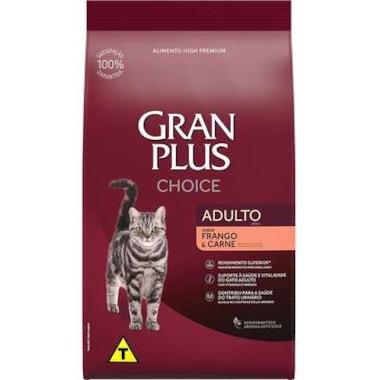 Ração Gran Plus Choice Frango e Carne Gatos Adultos 10,1kg