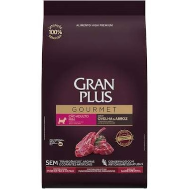 Ração Gran Plus Gourmet Ovelha Arroz Cães Adultos Raças Minis 15kg