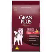 Ração Gran Plus Menu Carne Arroz Cães Adultos Raças Media e Grandes 3kg