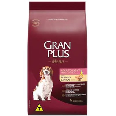 Ração Gran Plus Menu Frango Arroz Cães Adultos Raças Media e Grandes 15kg