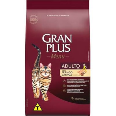 Ração Gran Plus Menu Frango Arroz Gatos Adultos 10,1kg