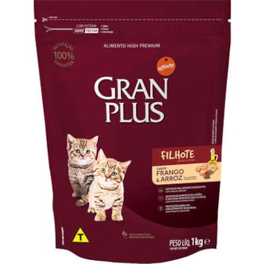 Ração Gran Plus Menu Frango Arroz Gatos Filhotes 1kg