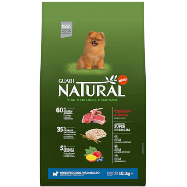 Ração Guabi Natural Cordeiro e Aveia Cães Raças Pequenas 2,5kg
