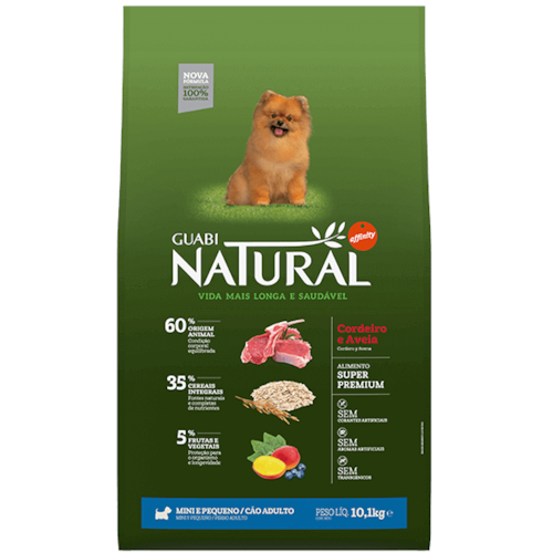 Ração Guabi Natural Cordeiro e Aveia Cães Raças Pequenas 2,5kg