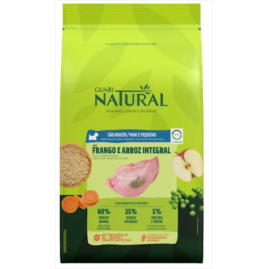 Ração Guabi Natural Frango Arroz Integral Cães Adultos Raças Pequenas 10,1kg