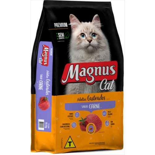 Ração Magnus Cat Carne Gatos Adultos 10,1kg