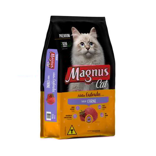 Ração Magnus Cat Carne Gatos Castrados 20kg