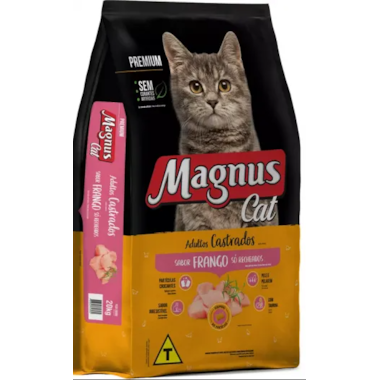 Ração Magnus Cat Frango Só Recheados Gatos Castrados 20kg