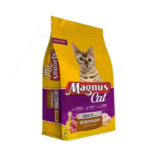 Ração Magnus Cat Recheados Gatos Adultos 15kg