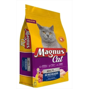 Ração Magnus Cat Recheados Sem Corante Gatos Adultos 15kg
