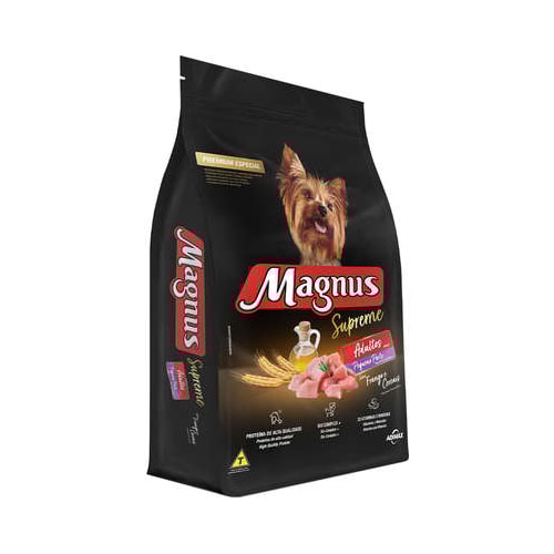 Ração Magnus Supreme Frango Cereais Cães Adultos Raças Mini e Pequenas 15kg