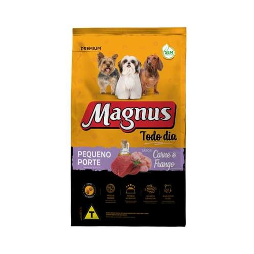 Ração Magnus Todo Dia Carne e Frango Cães Raças Pequenas 15kg
