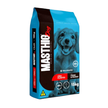 Ração Masticão Premium Especial Carne e Frango Cães Filhotes 15kg