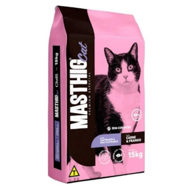 Ração Masticat Premium Especial Carne e Frango Gatos Adultos 15kg