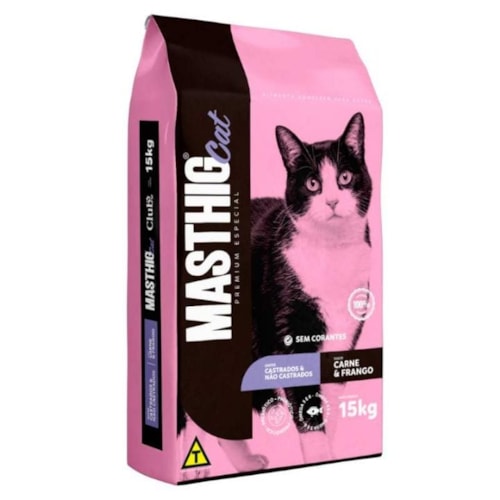 Ração Masticat Premium Especial Carne e Frango Gatos Adultos 15kg