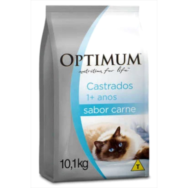 Ração Optimum Carne Gatos Adultos Castrados 10,1kg