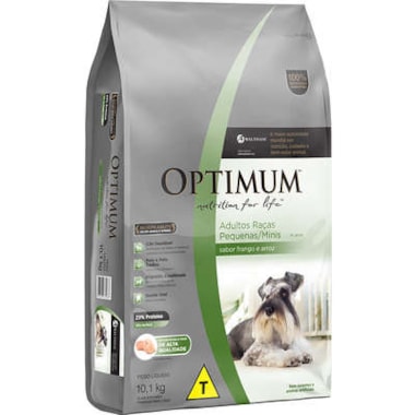 Ração Optimum Frango Arroz Cães Adultos Raças Mini e Pequenas 10,1kg