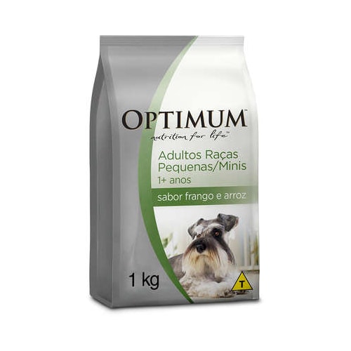 Ração Optimum Frango Arroz Cães Adultos Raças Mini e Pequenas 1kg