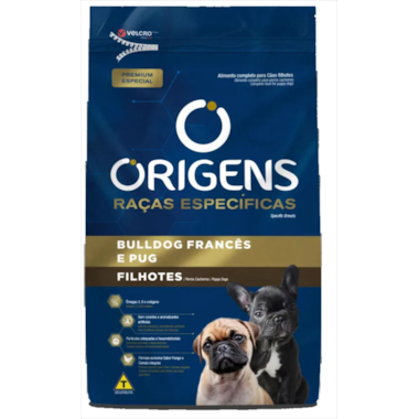 Ração Origens Bulldog Francês e Pug Cães Filhotes 1kg