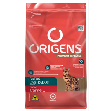 Ração Origens Carne Gatos Castrados 1kg