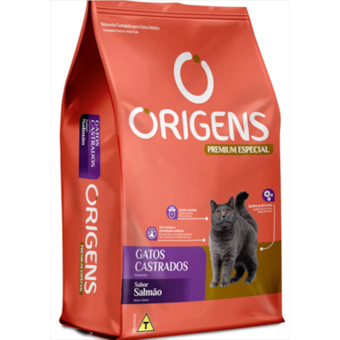 Ração Origens Salmão Gatos Adultos Castrados 10,1kg