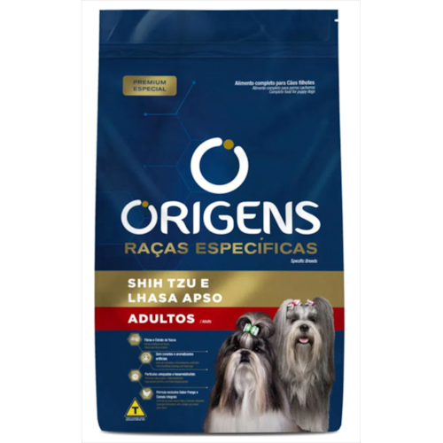 Ração Origens Shih Tzu e Lhasa Apso Cães Adultos 3kg
