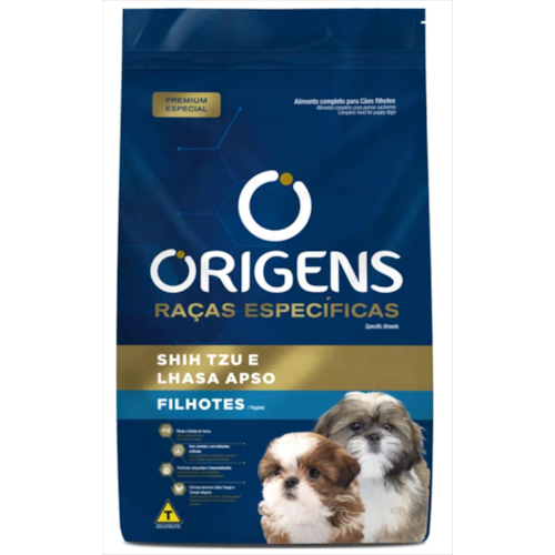Ração Origens Shih Tzu e Lhasa Apso Cães Filhotes 10,1kg