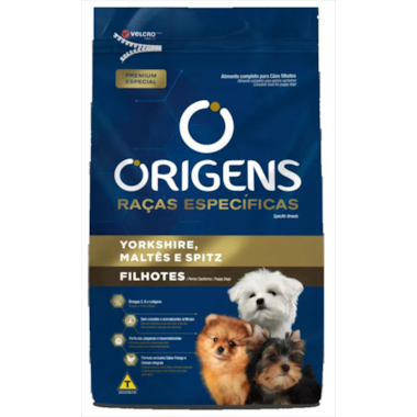 Ração Origens Yorkshire, Maltes e Spitz Cães Filhotes 1kg