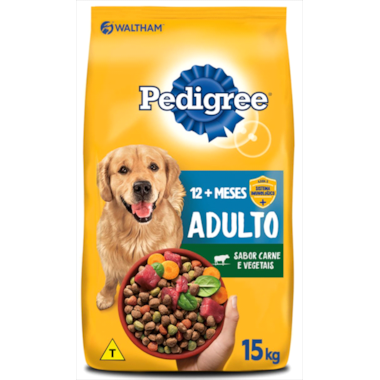 Ração Pedigree Carne e Vegetais Cães Adultos 15kg