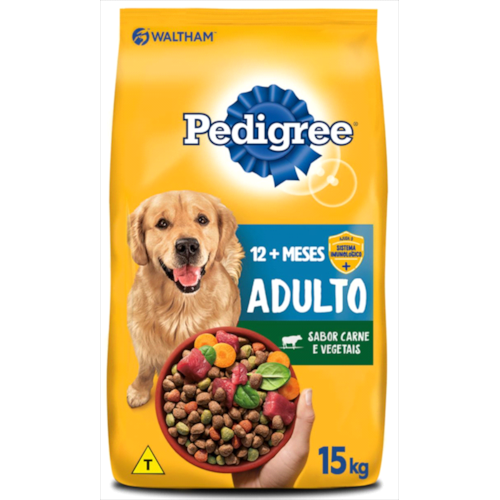 Ração Pedigree Carne e Vegetais Cães Adultos 15kg