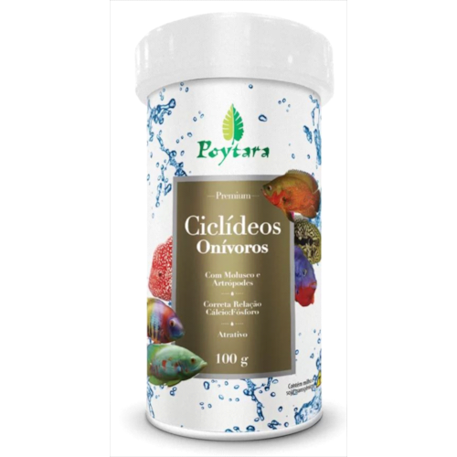 Ração Poytara Ciclídeos Onívoros 100g