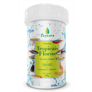 Ração Poytara Flocos Tropicais 10g