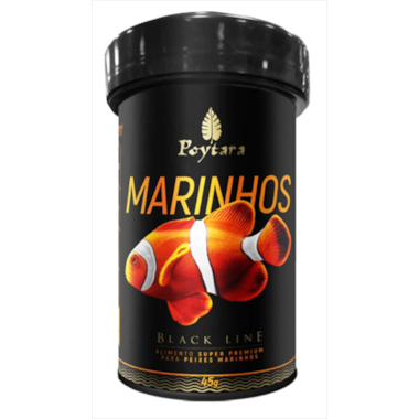 Ração Poytara Marinhos Black Line Pellets Pequeno 45g