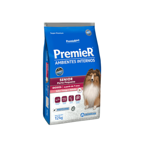 Ração Premier Ambientes Internos Cães Sênior Raças Pequenas 12kg