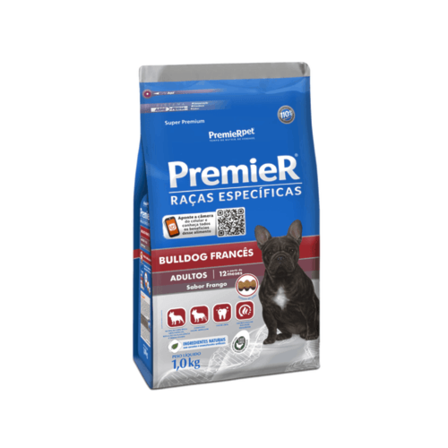 Ração Premier Bulldog Francês Cães Adultos 1kg